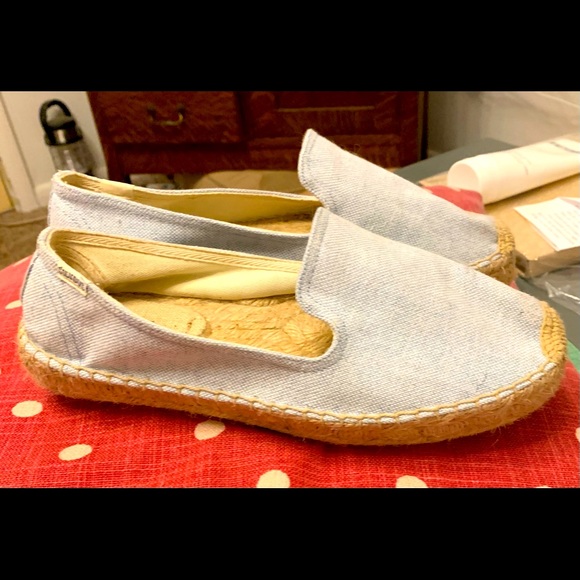 Soludos Chambray Espadrilles, Sz 9.5, Gently Worn - Picture 1 of 7